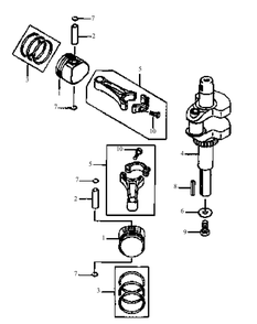 Fh500v-As14 Piston And Crankshaft Diagram and Parts List for HF1748 55AF3D4V150-WAM Cub Cadet Lawn Mower